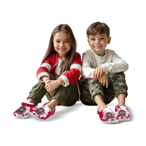 new mexico lobos splatter graphics clog fashion forward