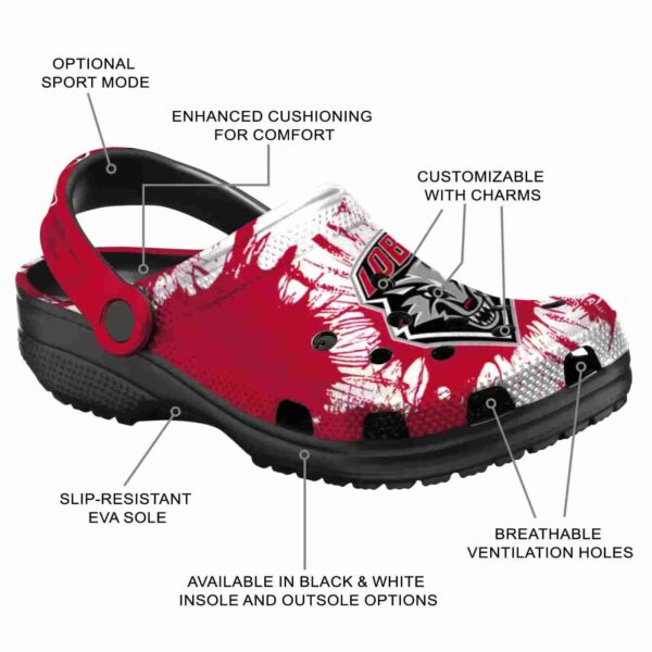 new mexico lobos splatter graphics clog new arrival