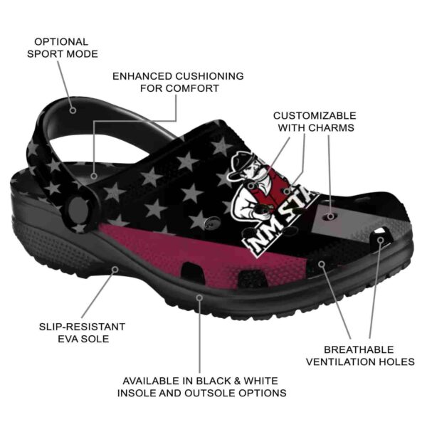 new mexico state aggies stellar stripes theme clog new arrival