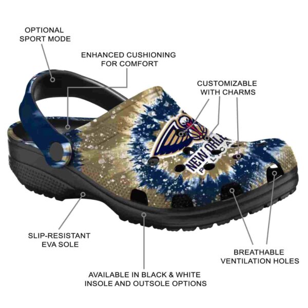 new orleans pelicans radiant burst effect clog new arrival