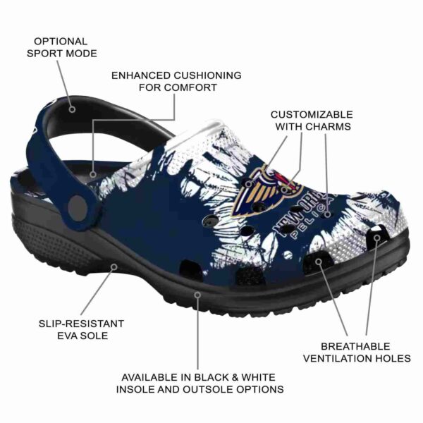 new orleans pelicans splatter graphics clog new arrival