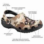 New Orleans Saints Desert Camo Crocs Fashion forward