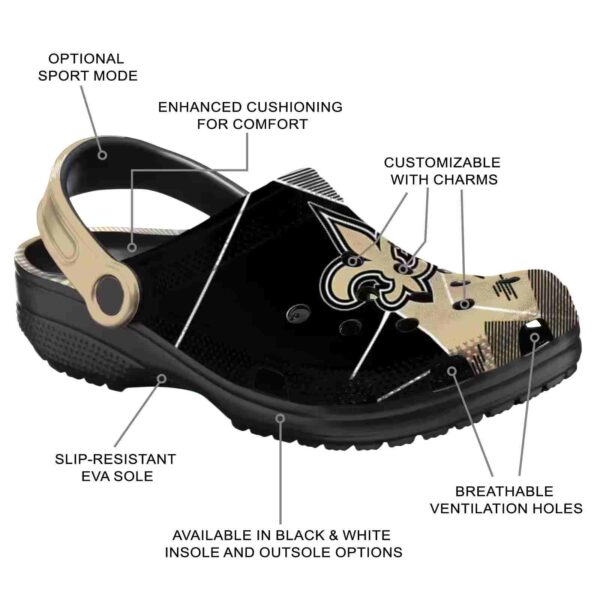 new orleans saints geometric background crocs new arrival