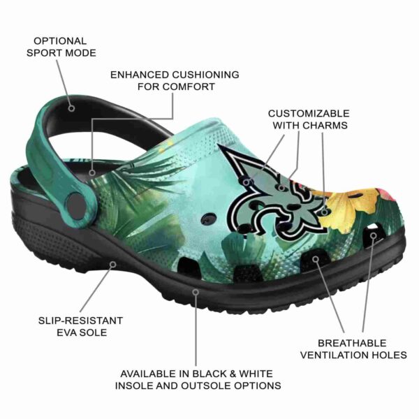 new orleans saints tropical vibes crocs new arrival