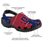 New York Giants Geometric Background Crocs Best selling