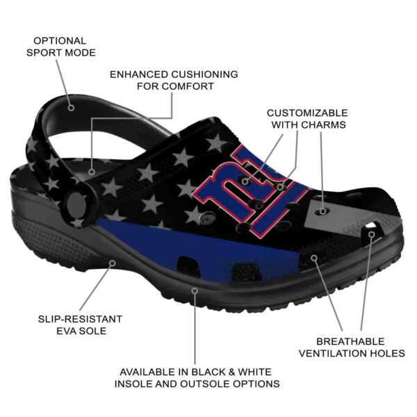 new york giants stellar stripes theme crocs new arrival