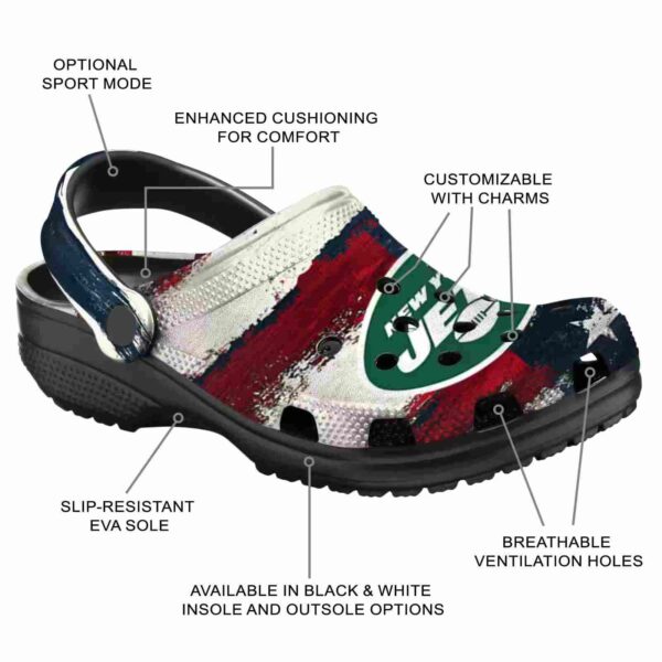 new york jets patriotic stripes crocs new arrival