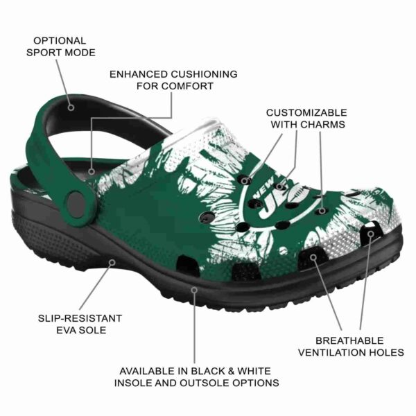 new york jets splatter graphics crocs new arrival