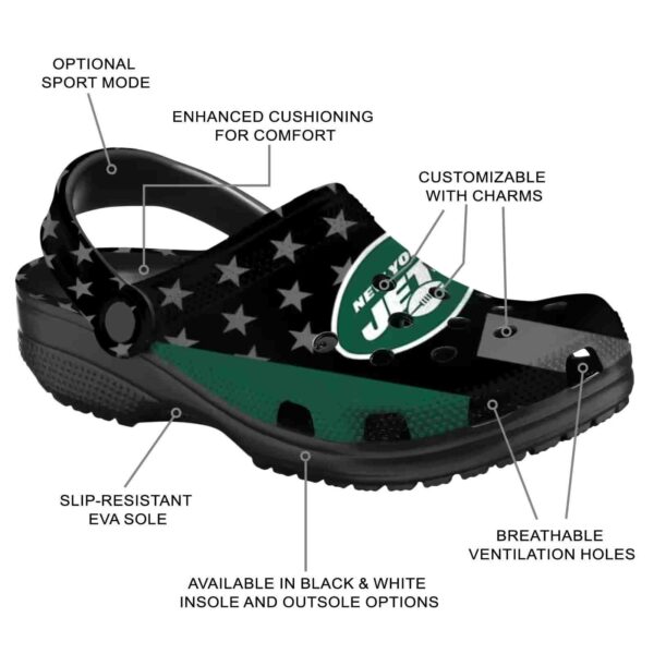 new york jets stellar stripes theme crocs new arrival
