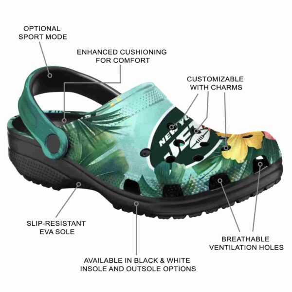 new york jets tropical vibes crocs new arrival