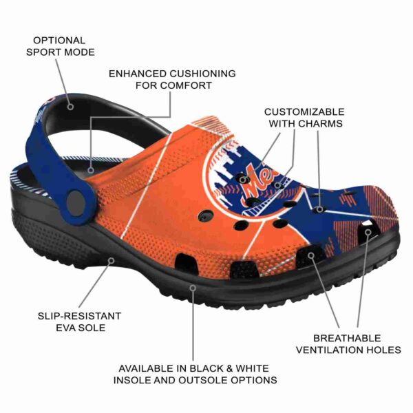 new york mets geometric background crocs new arrival