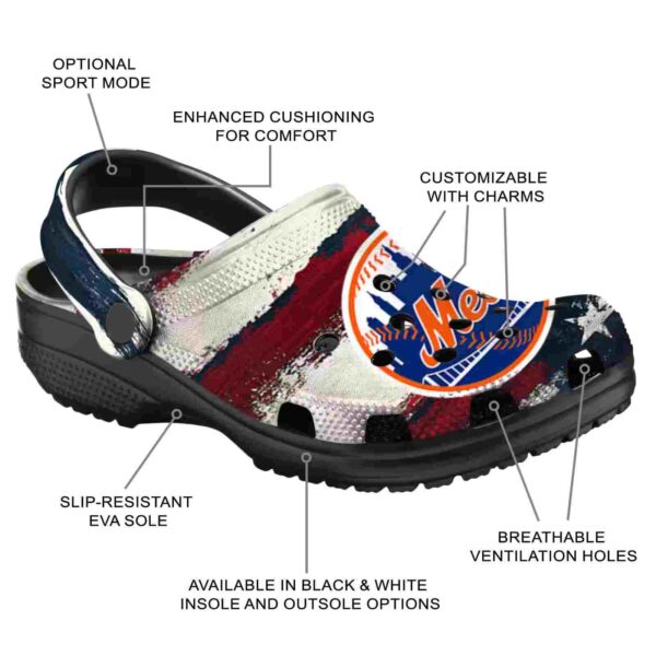 new york mets patriotic stripes crocs new arrival