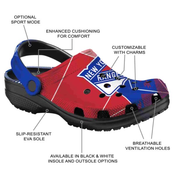 new york rangers geometric background clog new arrival