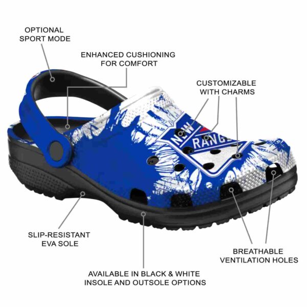 new york rangers splatter graphics clog new arrival