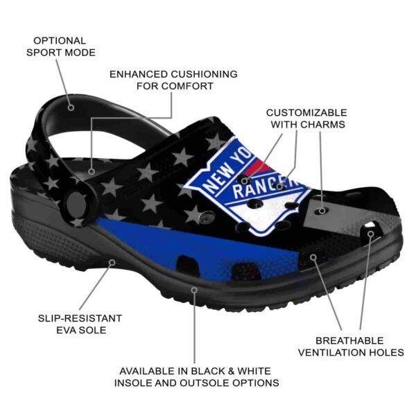 new york rangers stellar stripes theme clog new arrival