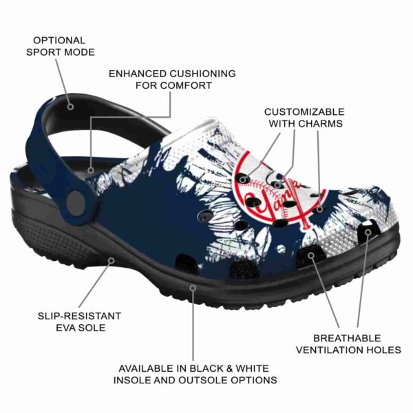 new york yankees splatter graphics crocs new arrival
