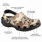North Carolina Tar Heels Desert Camo Crocs Fashion forward
