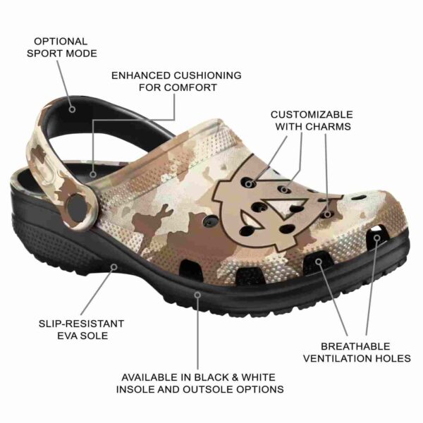 north carolina tar heels desert camo crocs new arrival