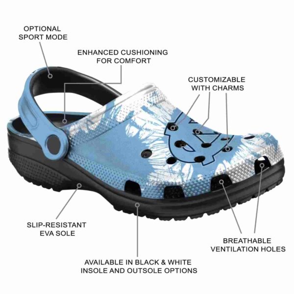 north carolina tar heels splatter graphics crocs new arrival