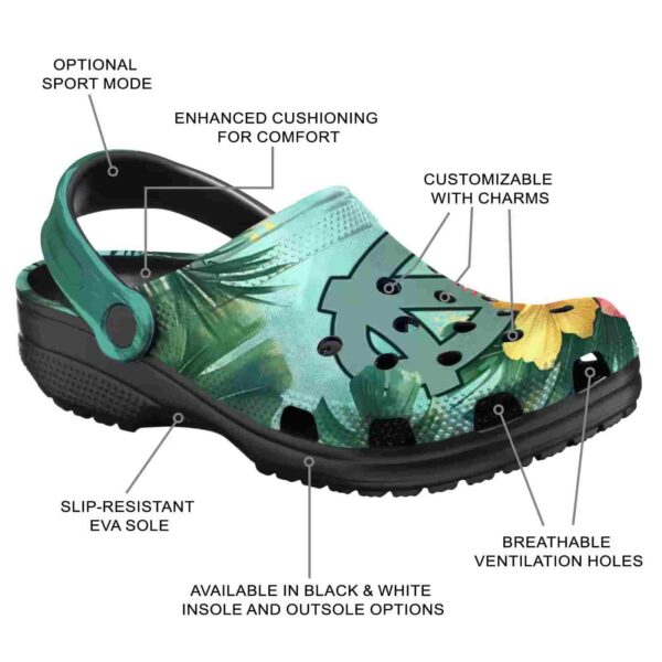 north carolina tar heels tropical vibes crocs new arrival