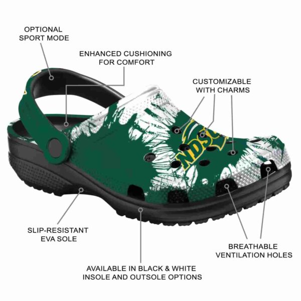 north dakota state bison splatter graphics clog new arrival