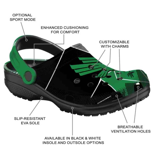 north texas mean green geometric background clog new arrival