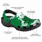 north texas mean green splatter graphics clog best selling