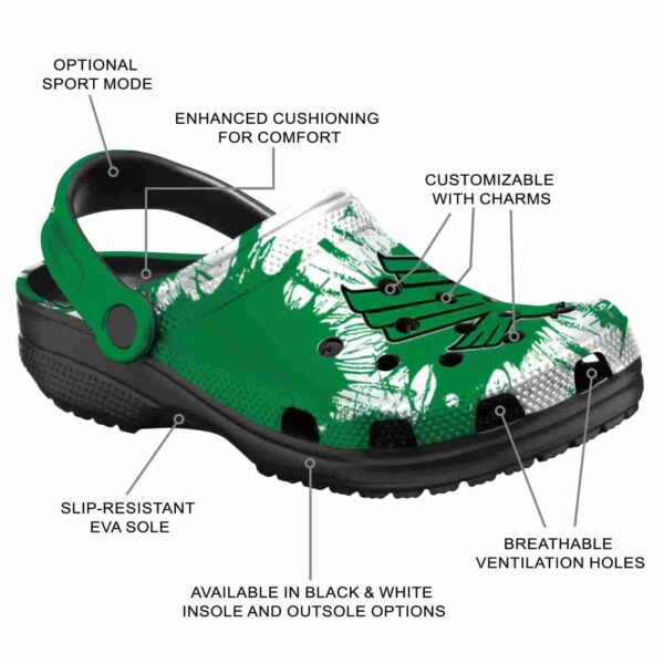 north texas mean green splatter graphics clog new arrival