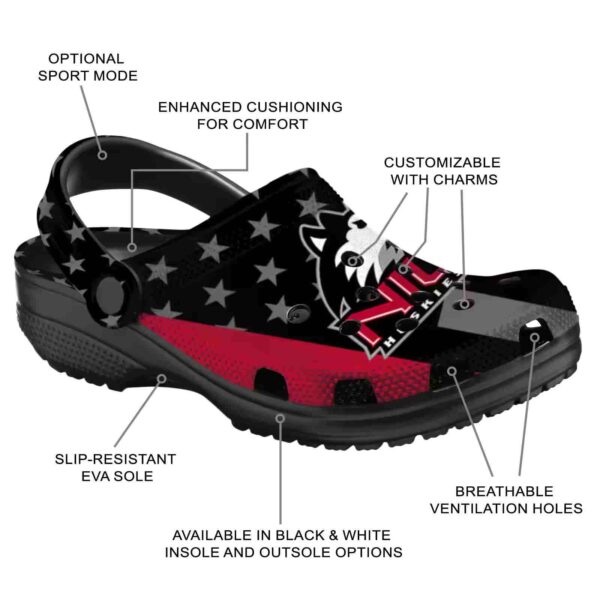 northern illinois huskies stellar stripes theme clog new arrival