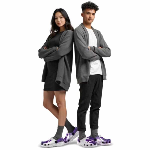 northwestern wildcats geometric background clog top rated