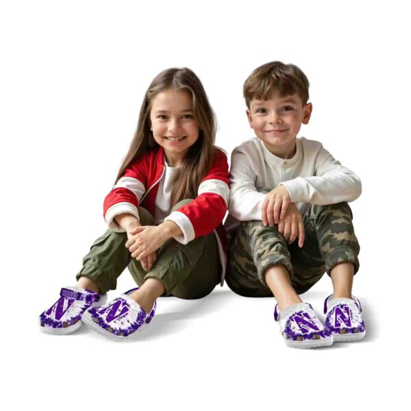 northwestern wildcats radiant burst effect clog fashion forward