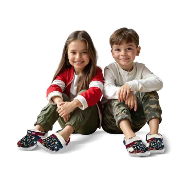 notre dame fighting irish patriotic stripes crocs fashion forward