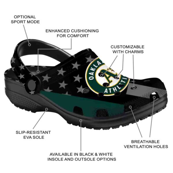 oakland athletics stellar stripes theme crocs new arrival