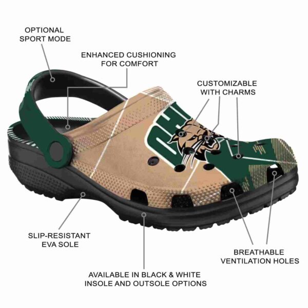 ohio bobcats geometric background clog new arrival