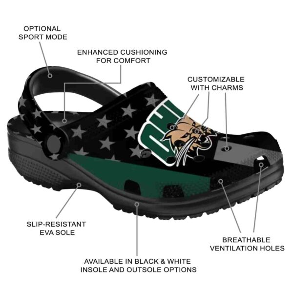 ohio bobcats stellar stripes theme clog new arrival