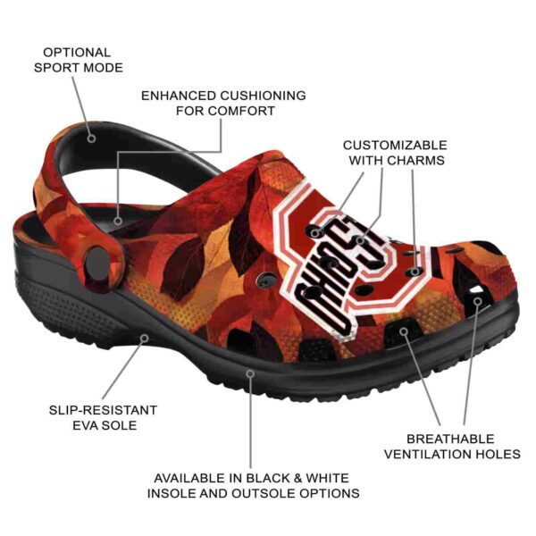 ohio state buckeyes autumn leaves crocs new arrival