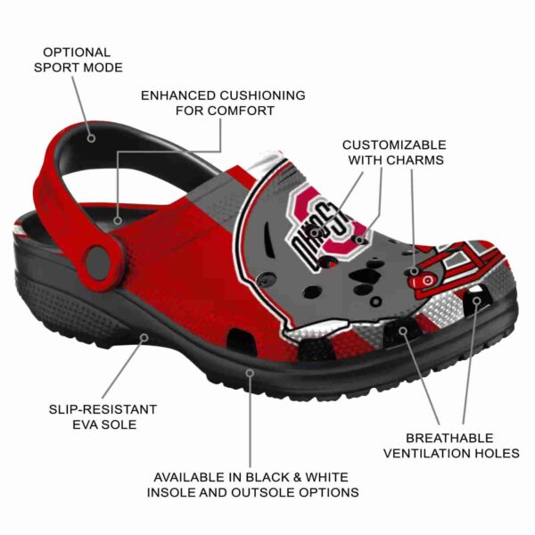 ohio state buckeyes helmet stripes crocs new arrival