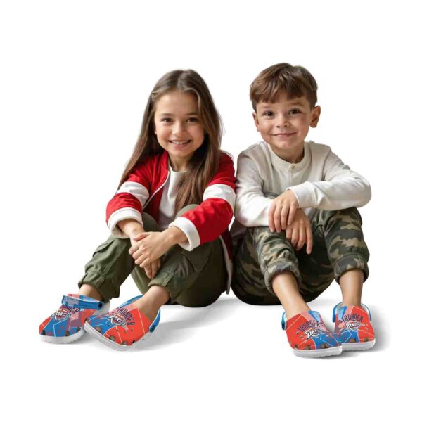 oklahoma city thunder geometric background crocs fashion forward