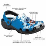 oklahoma city thunder splatter graphics crocs fashion forward