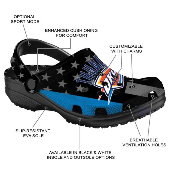oklahoma city thunder stellar stripes theme crocs new arrival