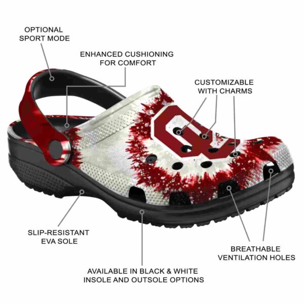 oklahoma sooners radiant burst effect crocs new arrival