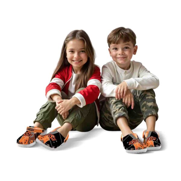 oklahoma state cowboys geometric background crocs fashion forward