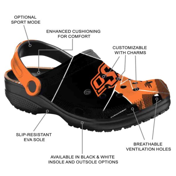 oklahoma state cowboys geometric background crocs new arrival