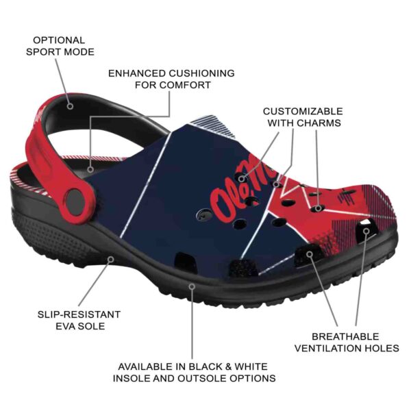 ole miss rebels geometric background clog new arrival
