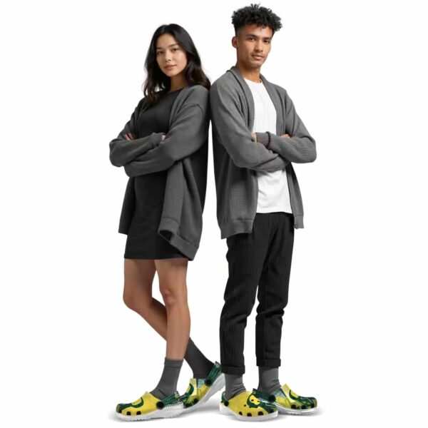 oregon ducks geometric background crocs top rated