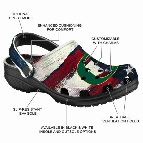 oregon ducks patriotic stripes crocs new arrival