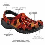 personalized air force falcons autumn leaves clog best selling