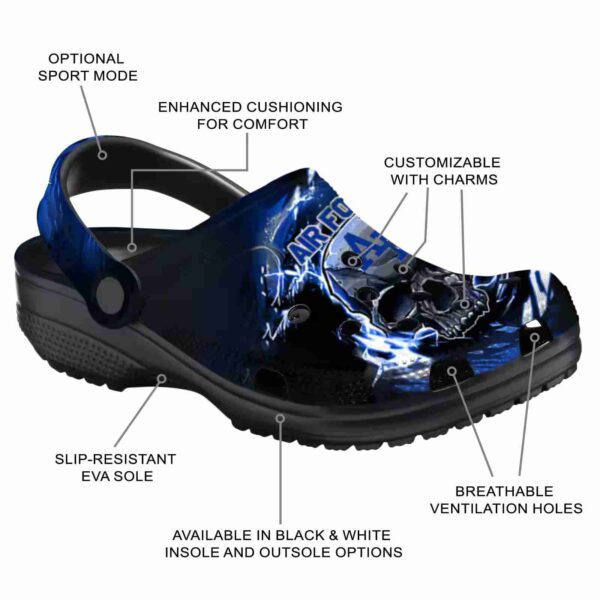 personalized air force falcons gothic skull clog new arrival