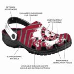 Personalized Alabama Crimson Tide Zigzag Paint Burst Crocs Best selling