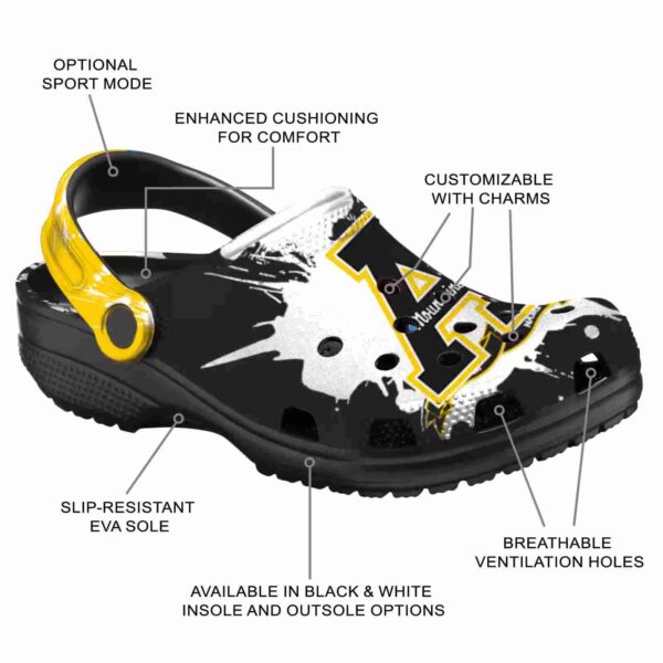 personalized appalachian state mountaineers splatter pattern clog new arrival